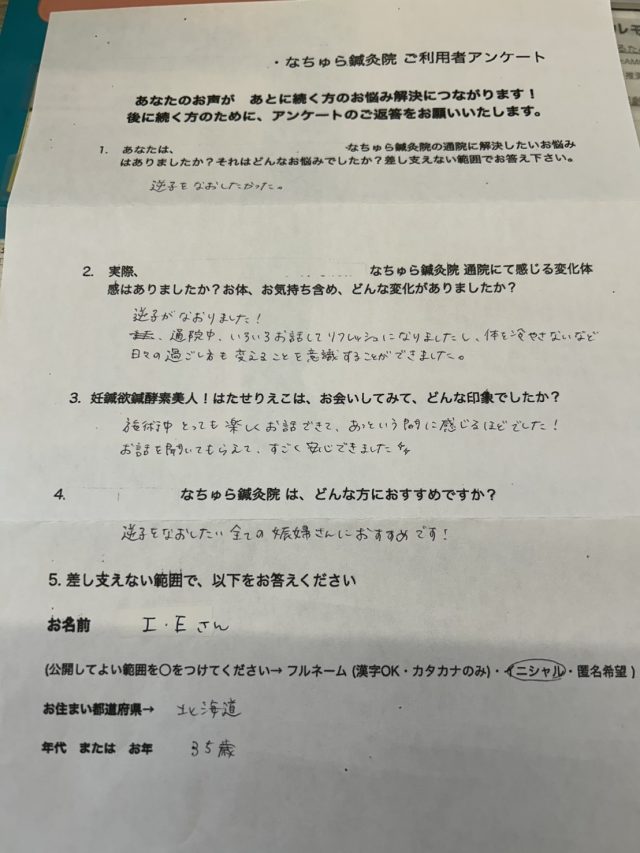 アンケート用紙